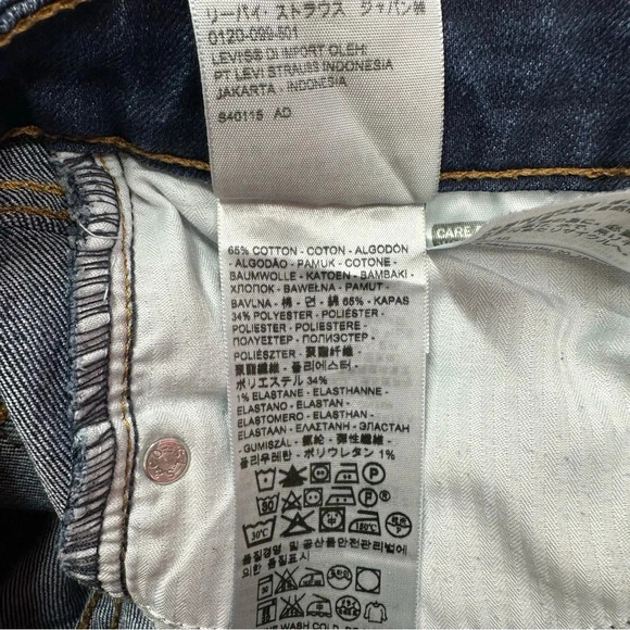 Levi's 28 demi curve classic rise slim jeans dark wash - Picture 8 of 9